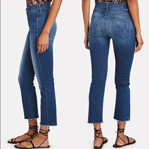 Mother The Mid Rise Dazzler Crop Fray in Squeeze It Size 27 worn once